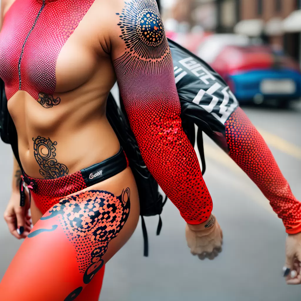 Fotos tatuagem pontos coloridos kusama 1