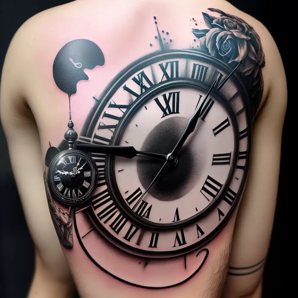 Fotos tatuagem relogio derretendo dali Fotos tatuagem relogio derretendo dali