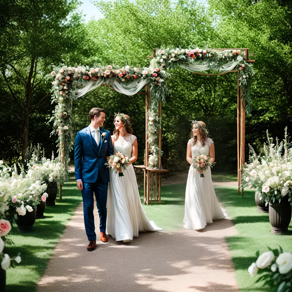 Fotos casamento jardim boho noiva noivo vegan