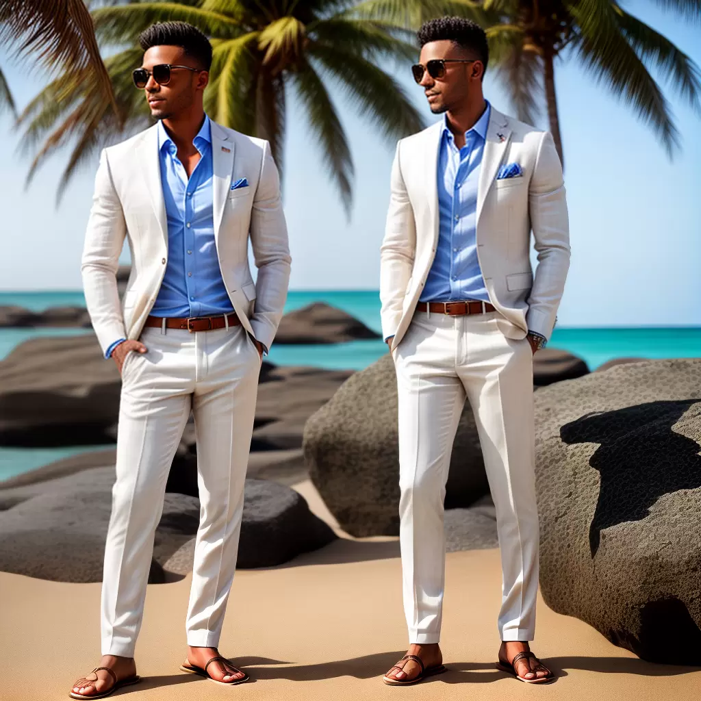 Fotos noivo praia linho boutonniere oculos