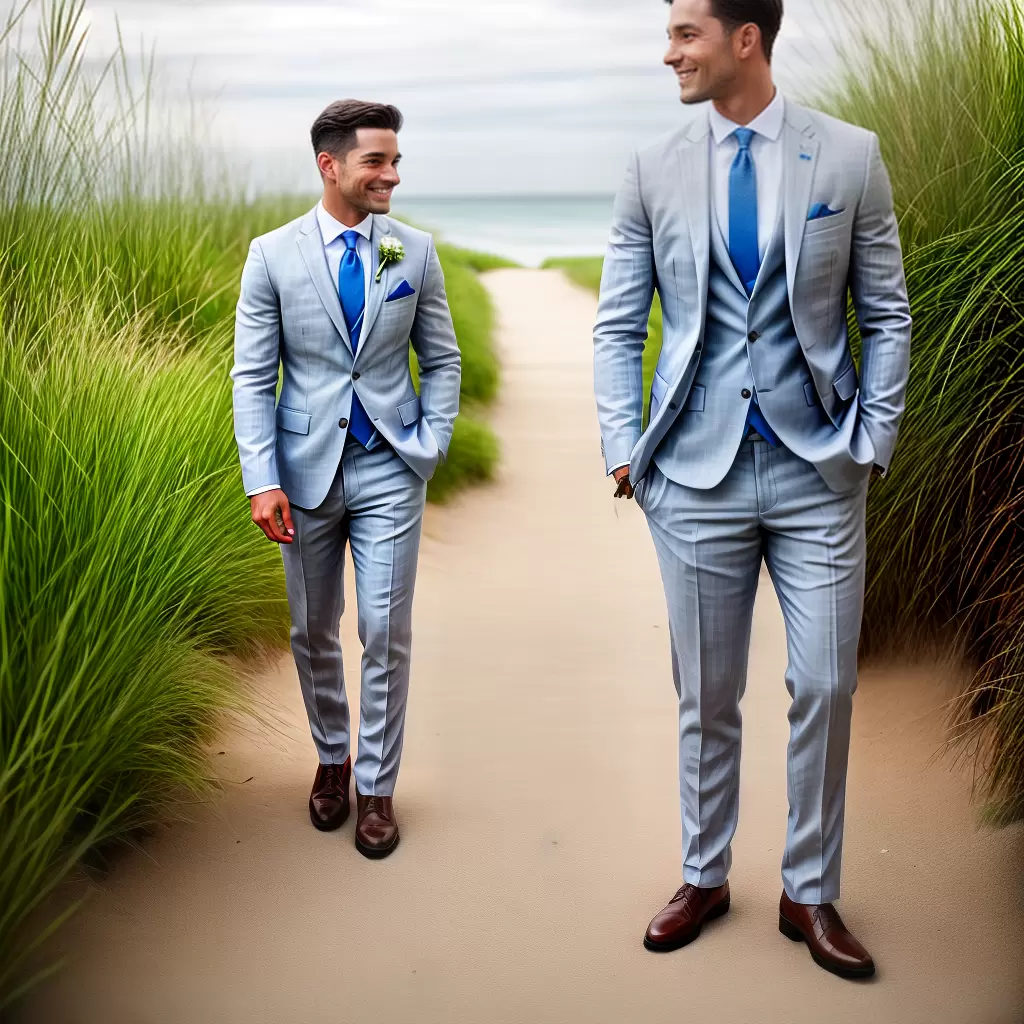 Fotos traje linho leve casamento praia