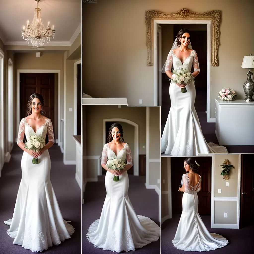 Fotos noiva vestido renda rosas casamento 1