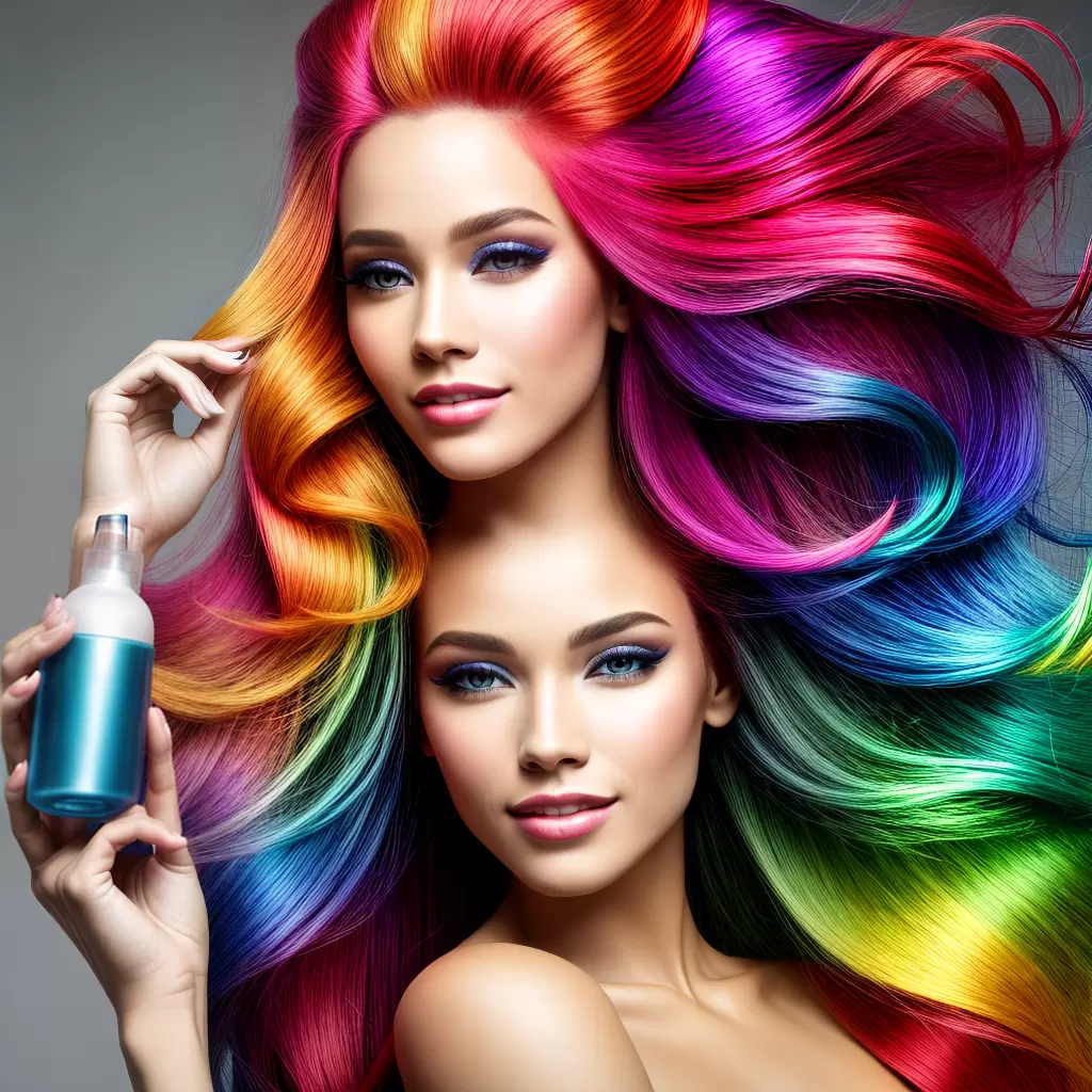 Fotos cabelo colorido shampoo pente produtos
