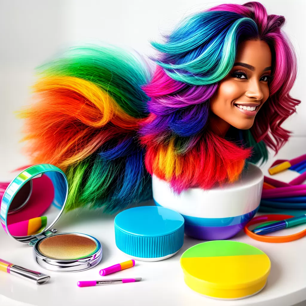 Fotos escova arco iris shampoo condicionador cabelo