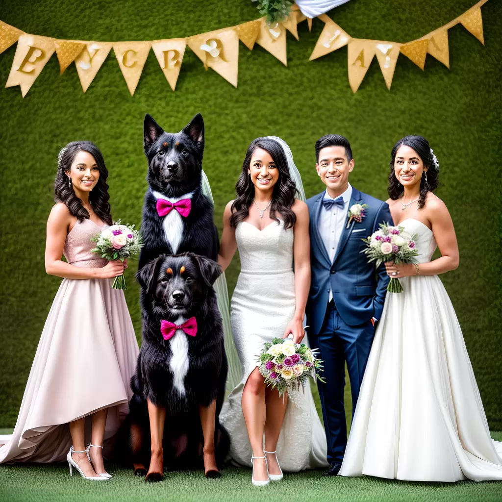 Fotos casal pet roupas florais cerimonia Fotos casal pet roupas florais cerimonia