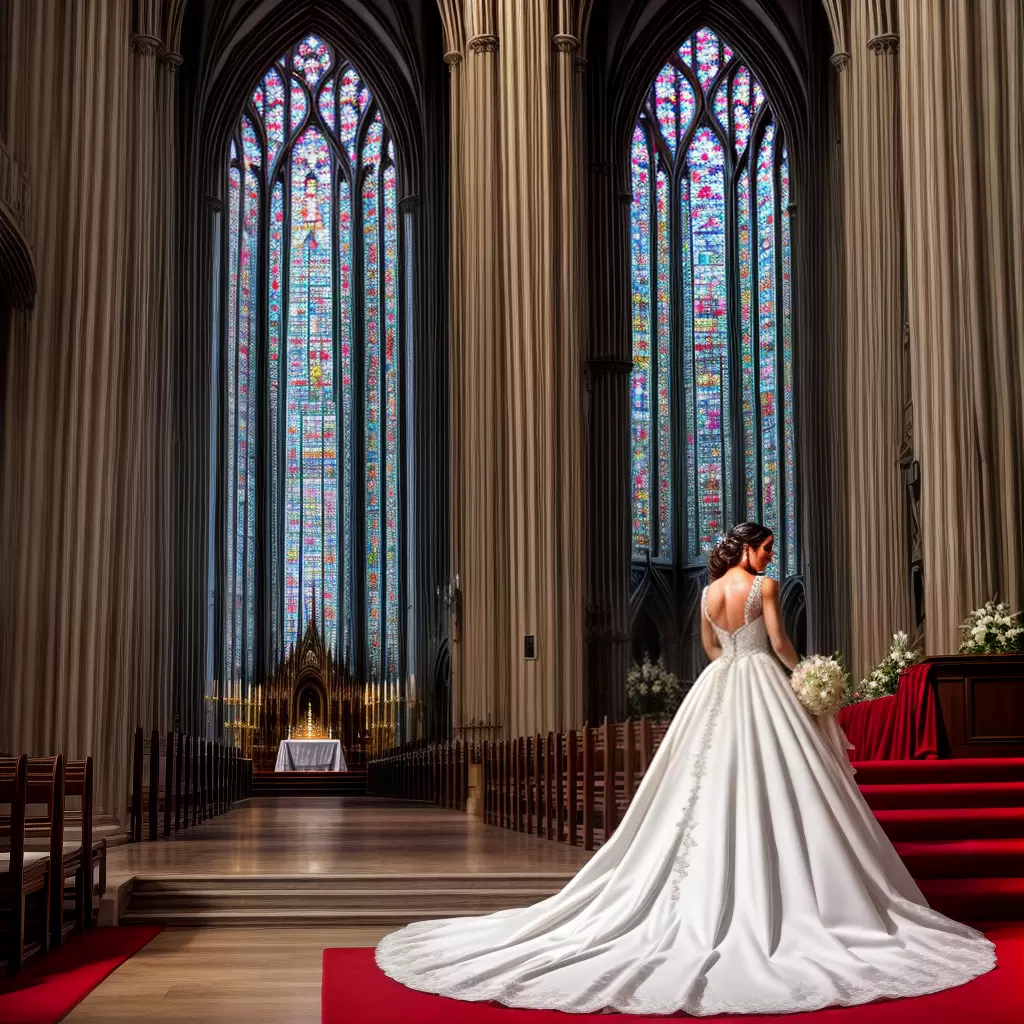 Fotos noiva vestido branco catedral rosas Fotos noiva vestido branco catedral rosas