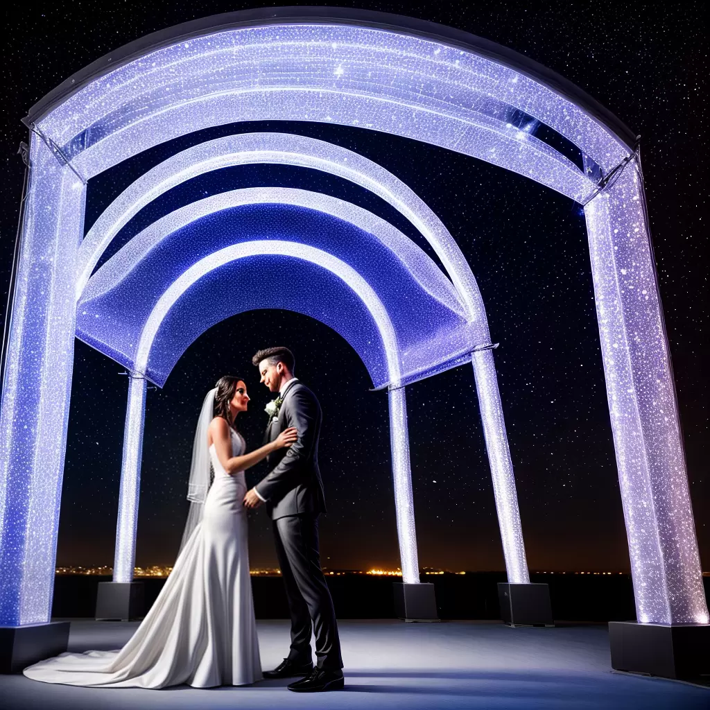 Fotos arco metalico casamento espaco futurista