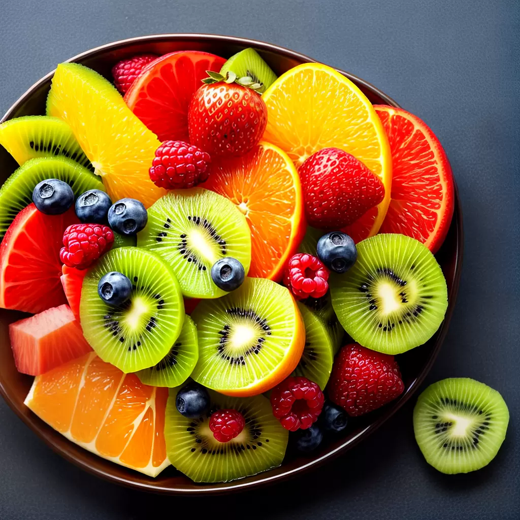 Fotos salada frutas antioxidantes pele