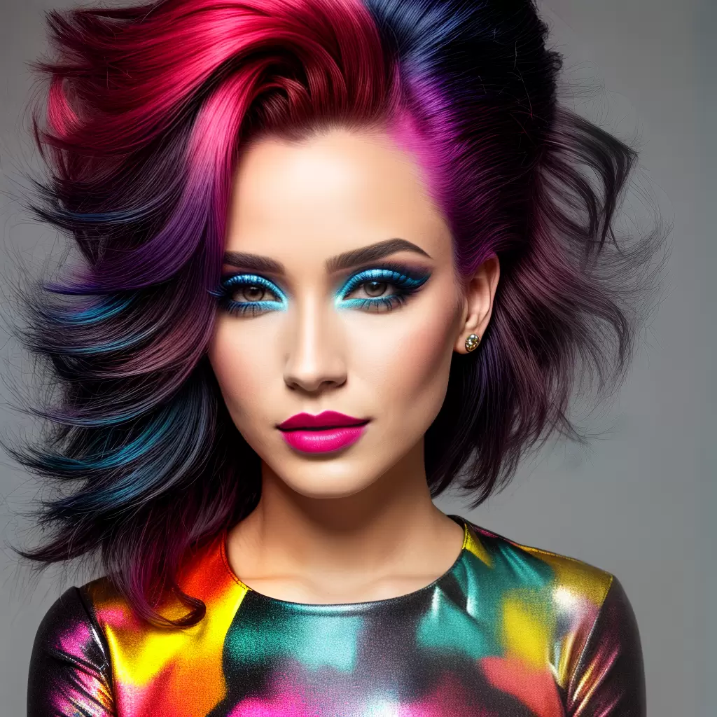 Fotos maquiagem neon cabelo volumoso 80s