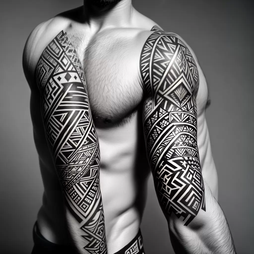 Fotos tatuagem tribal preto branco braco 1 Fotos tatuagem tribal preto branco braco 1