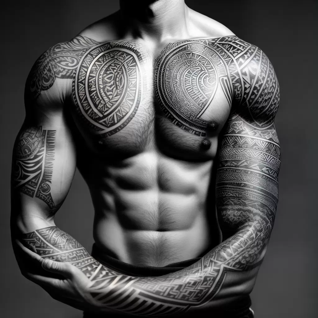 Fotos tatuagem manga polinesia preto branco Fotos tatuagem manga polinesia preto branco