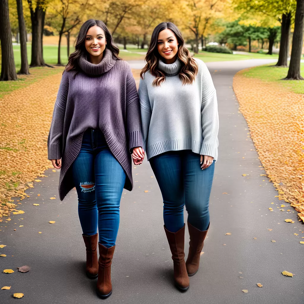Fotos outono plus size sueter botas