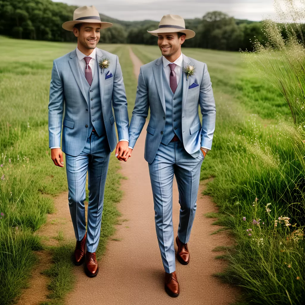Fotos traje noivo casamento campo linho floral 1
