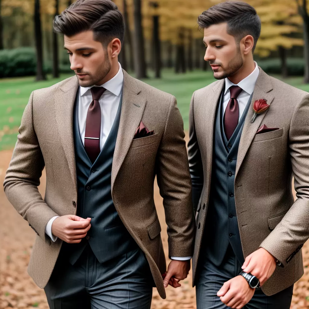 Fotos traje noivo outono tweed couro Fotos traje noivo outono tweed couro