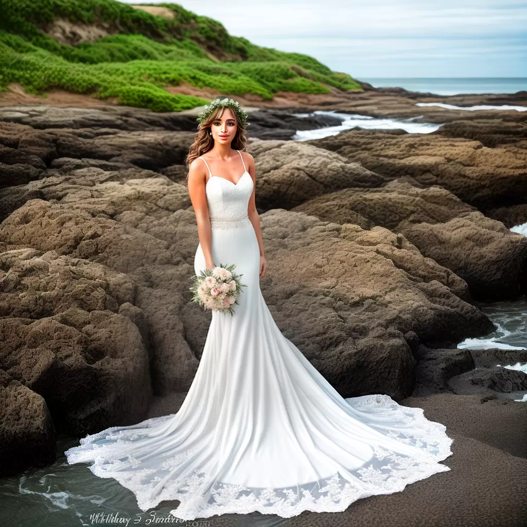 Fotos noiva praia vestido floral cabelo Fotos noiva praia vestido floral cabelo