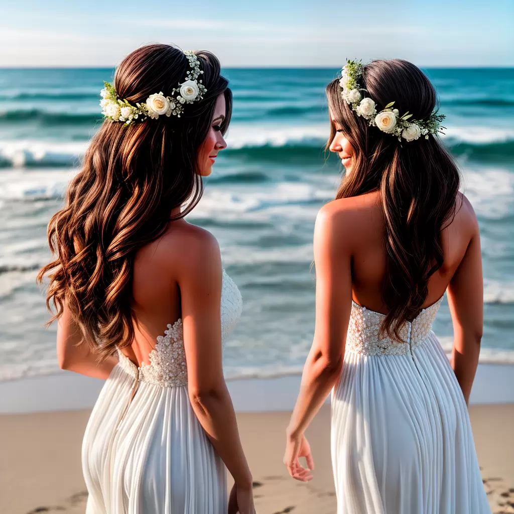 Fotos noiva praia vestido renda coroa flor por do sol Fotos noiva praia vestido renda coroa flor por do sol