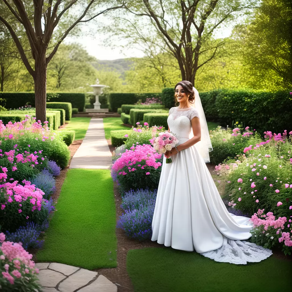 Fotos noiva jardim flores primavera gown 1