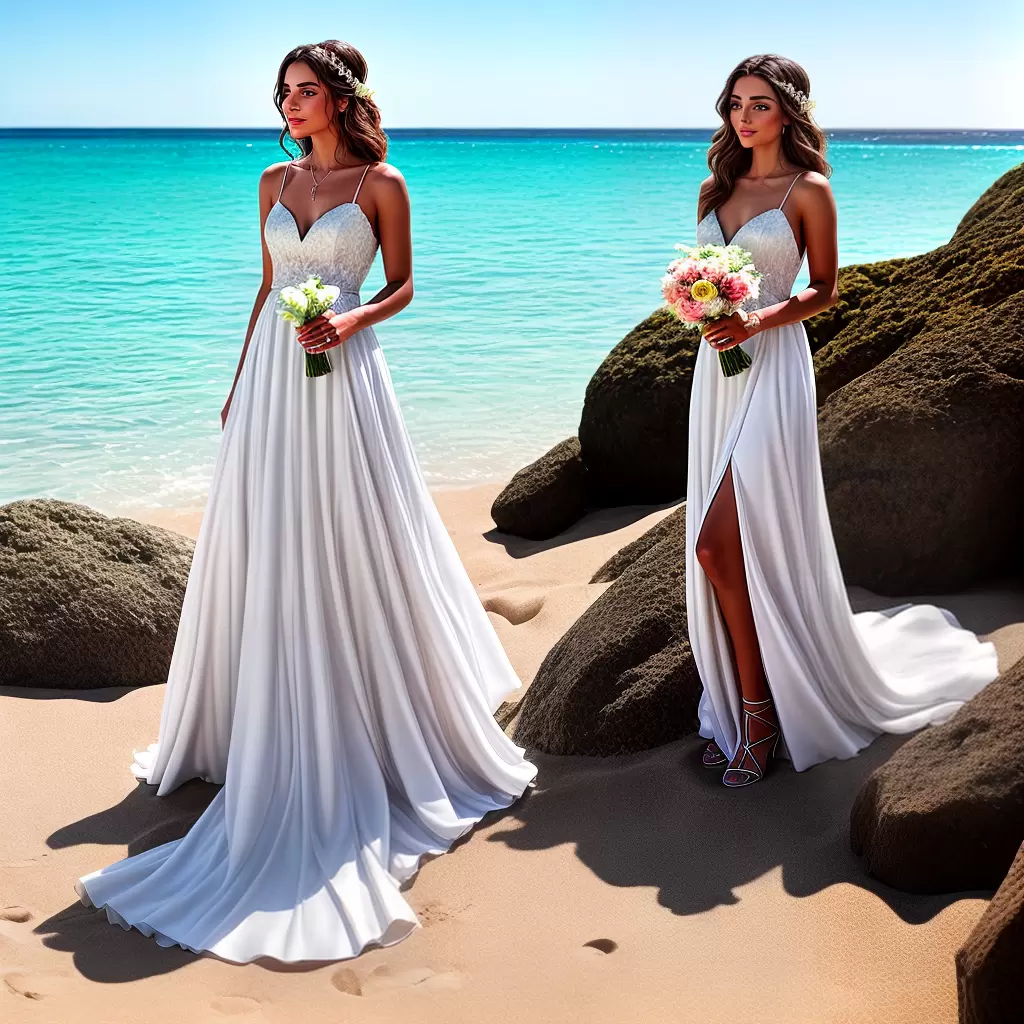 Fotos noiva praia vestido renda flores Fotos noiva praia vestido renda flores