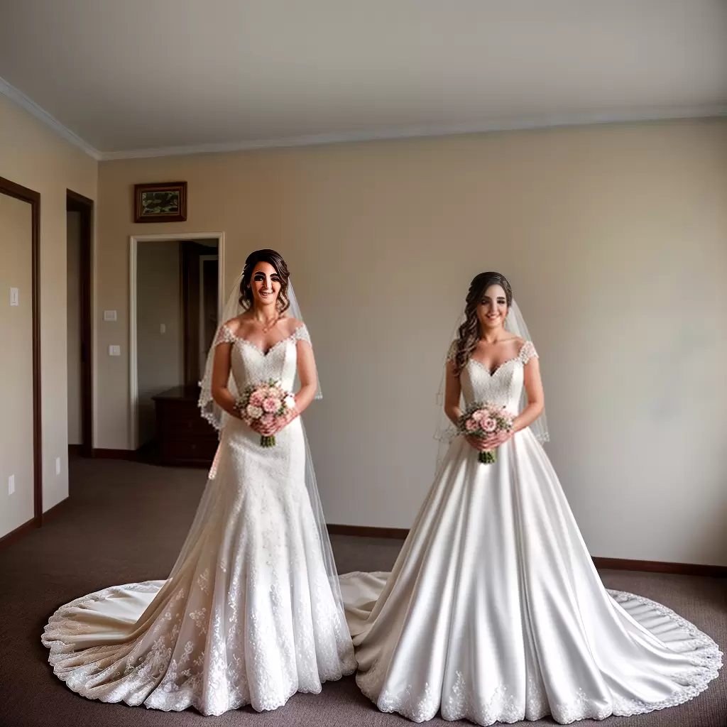 Fotos noiva vestido renda rosas espelho 3 Fotos noiva vestido renda rosas espelho 3