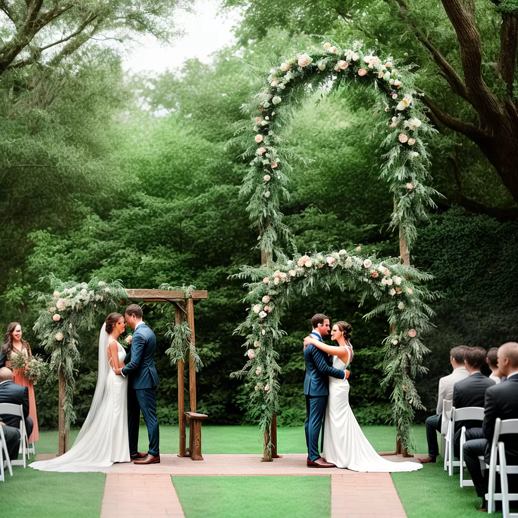 Fotos casamento ar livre arco flores jardim rustico