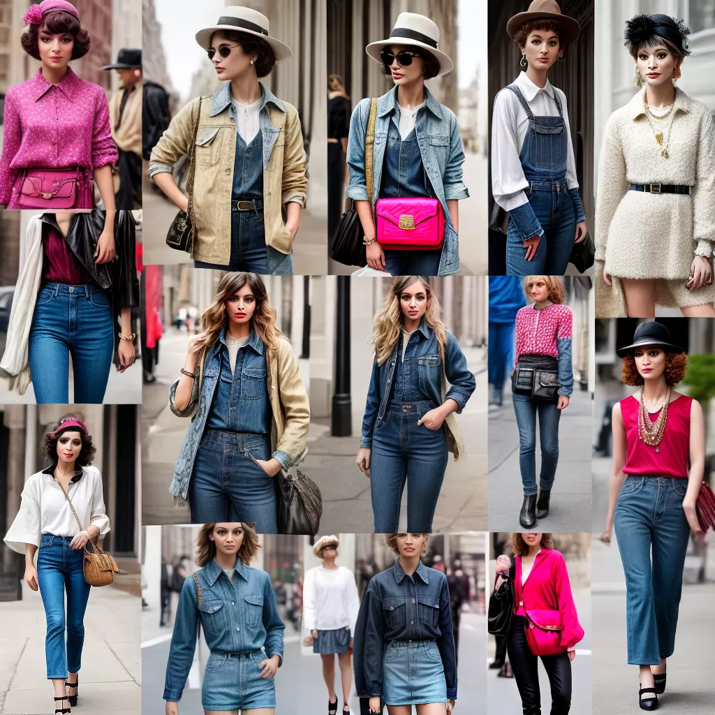 Fantasias de ícones da moda de diferentes décadas