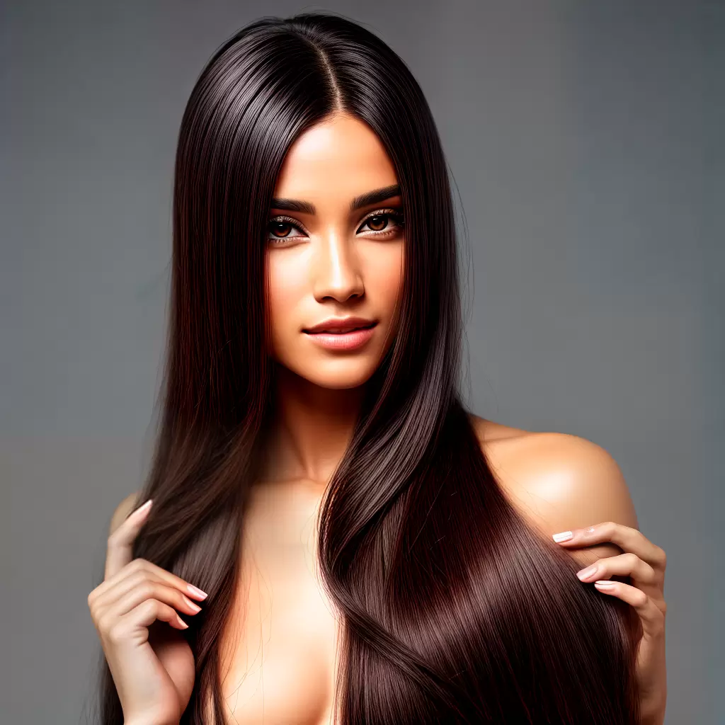 Fotos cabelo brilhante mulher confiante shampoo argila