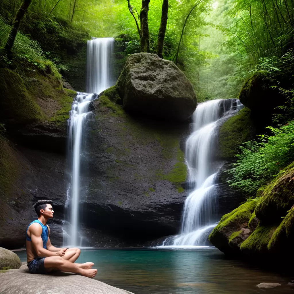 Fotos meditacao natureza cachoeira