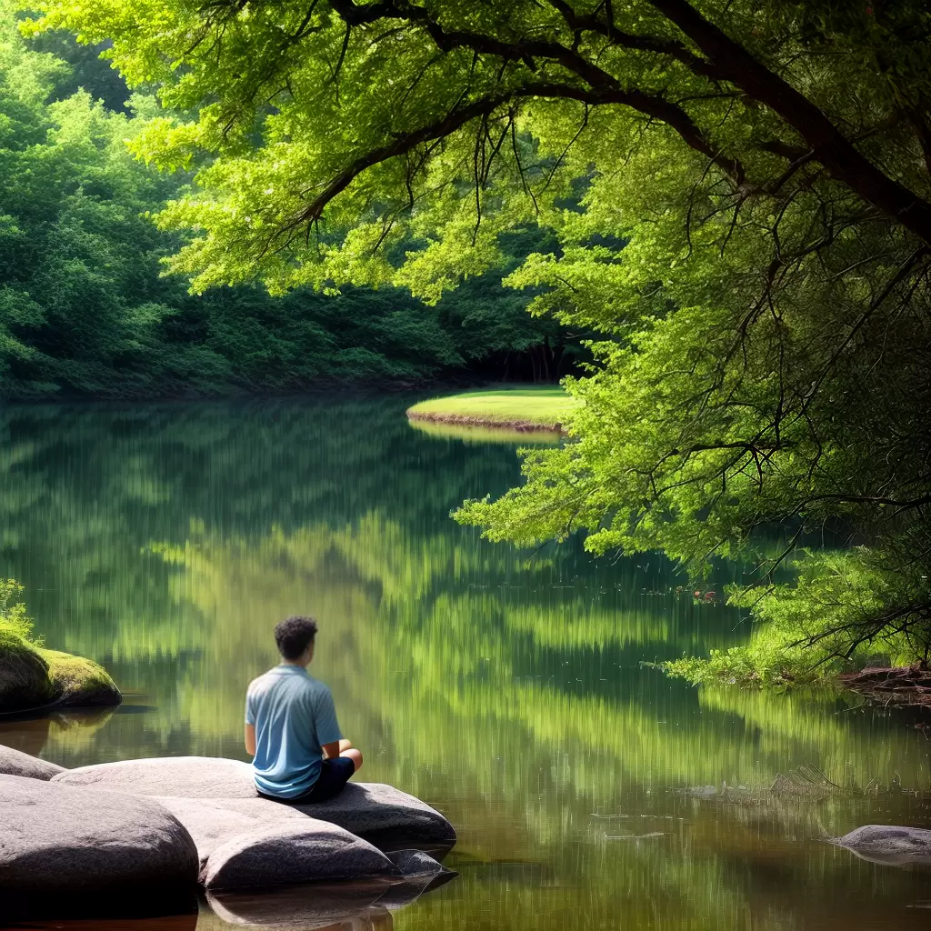 Fotos meditacao natureza lago serenidade