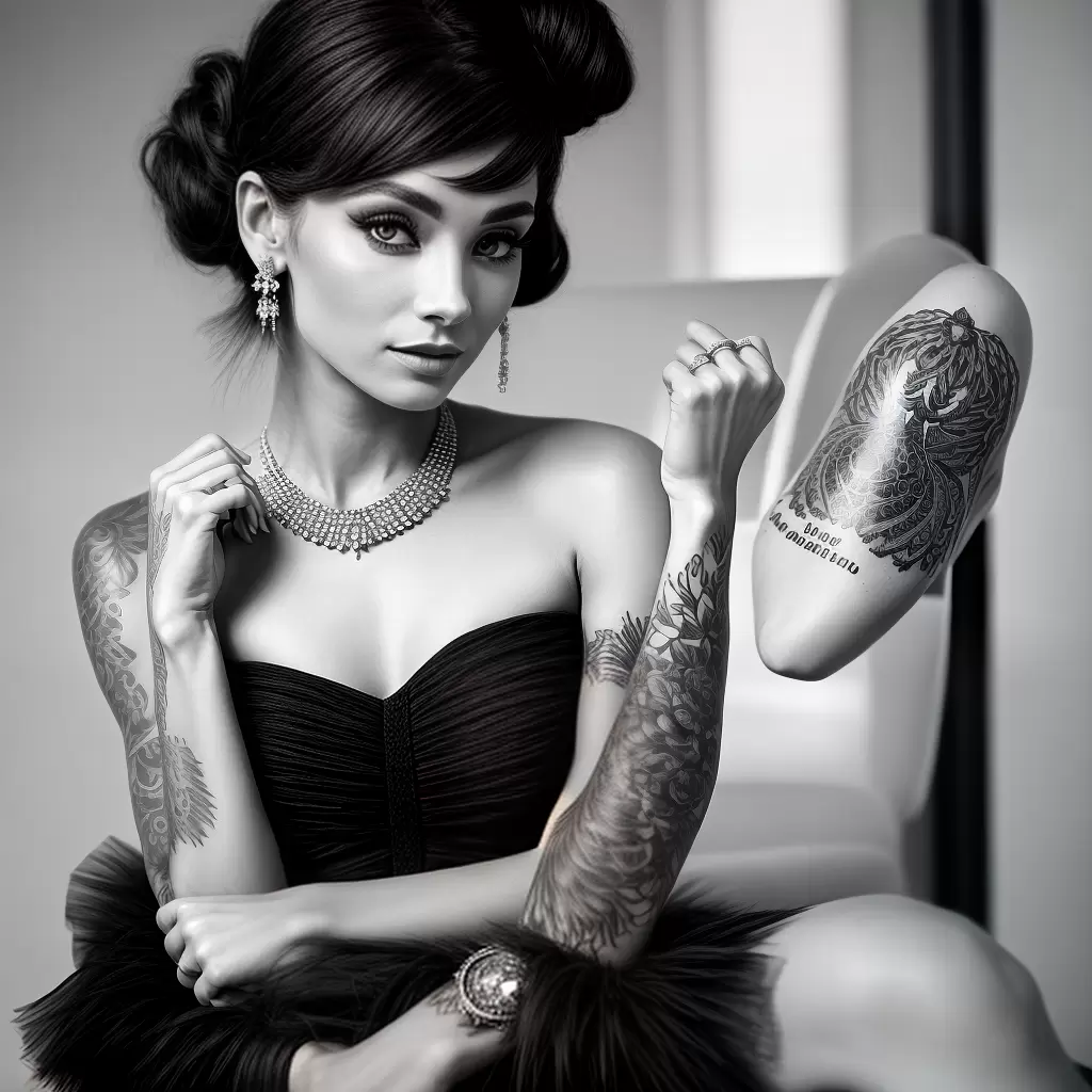 Fotos tatuagem preto branco icones moda