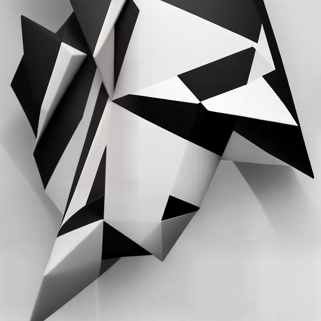 Fotos tatuagem geometrica preto branco cubismo