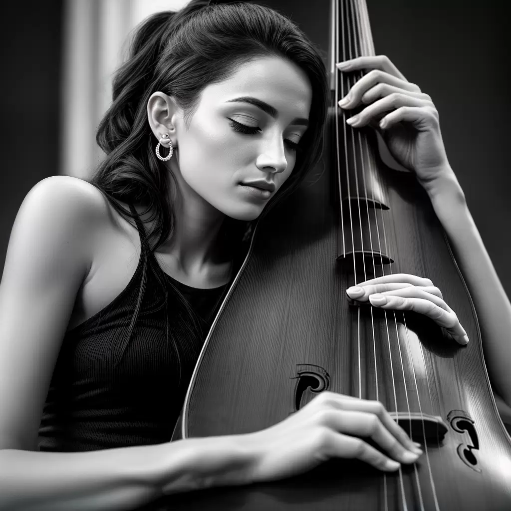 Fotos violoncelista piercings preto branco