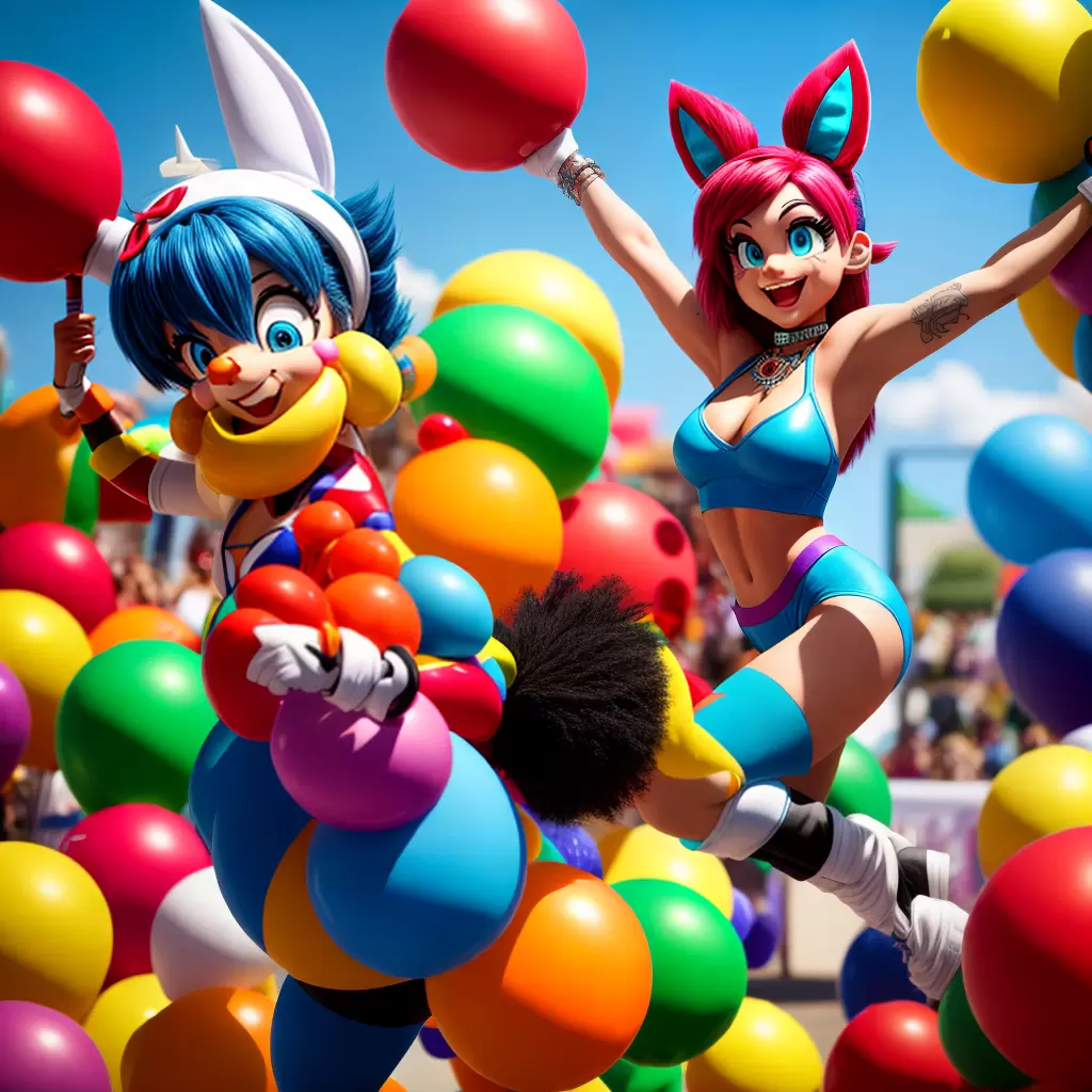 Fotos personagem cartoon piercings microfone multidao