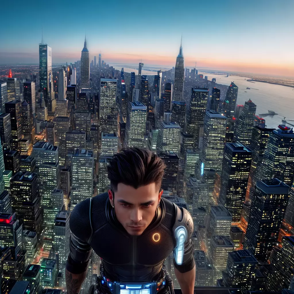 Fotos pessoa piercing tecnologia cidade futurista