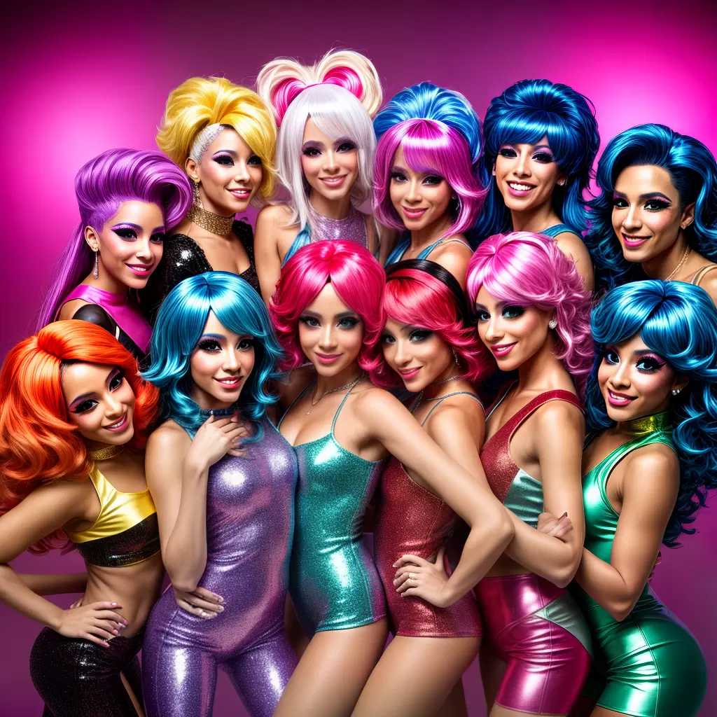 Fotos fantasia pop colorida danca cantoria
