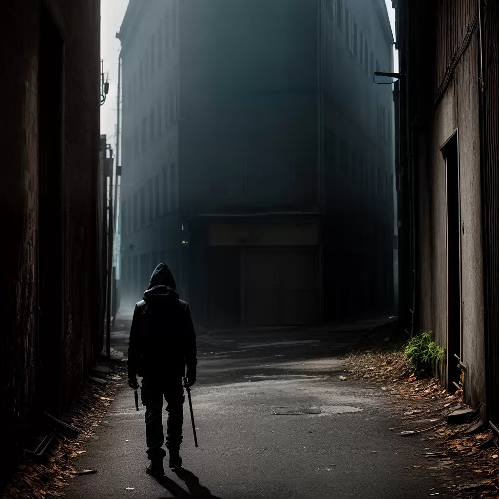 Fotos figura sombria beco abandonado gritos Fotos figura sombria beco abandonado gritos