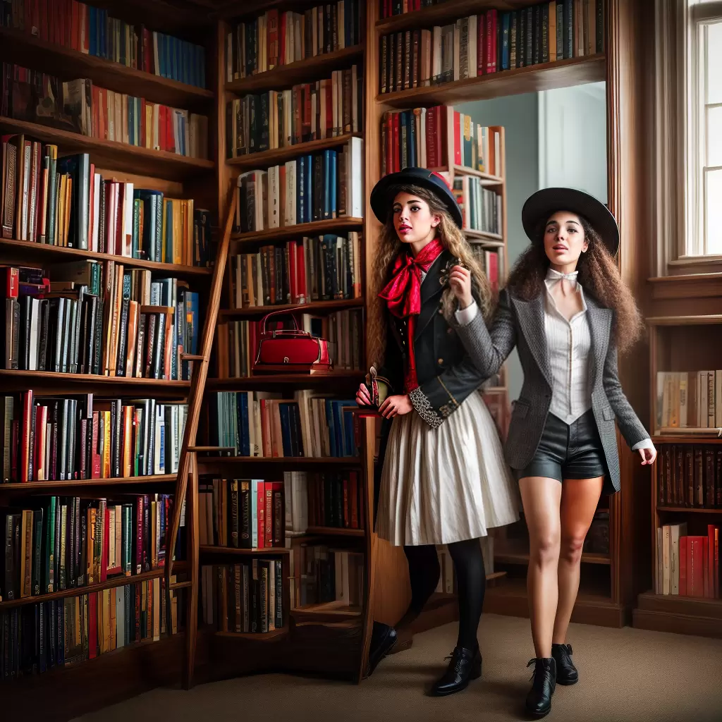 Fotos estante livros fantasia personagem roupa
