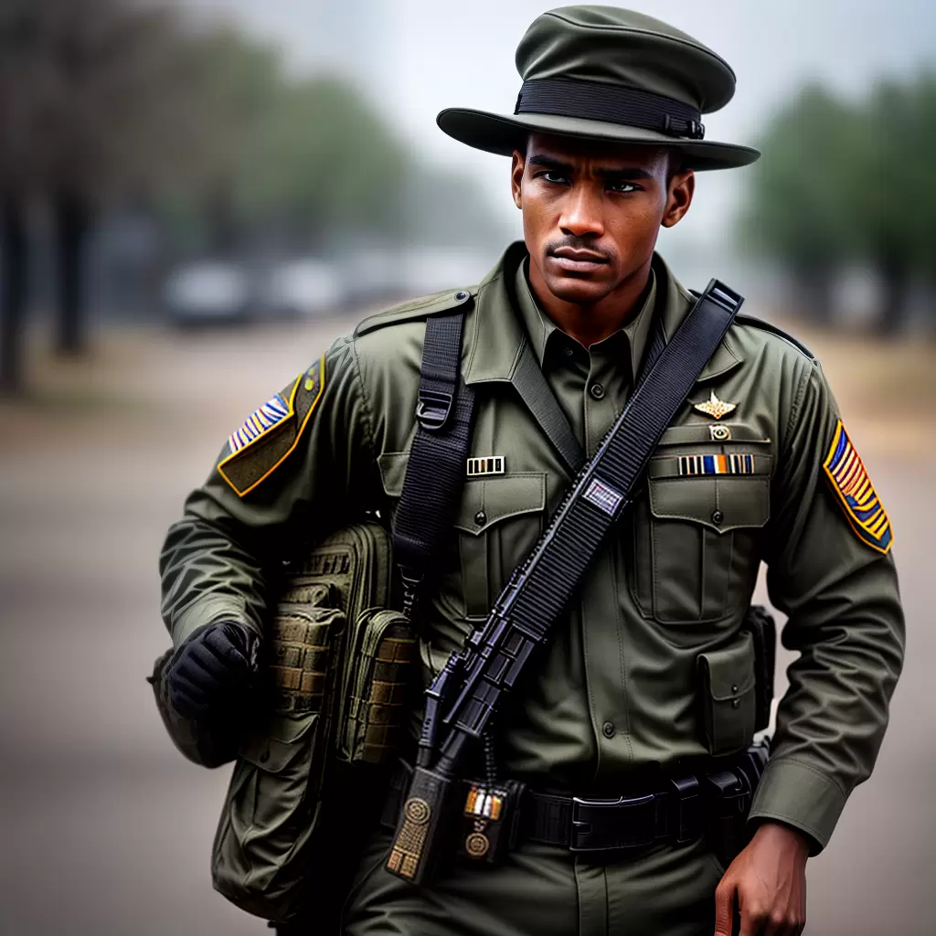 Fotos soldado uniforme medalhas rifle guerra