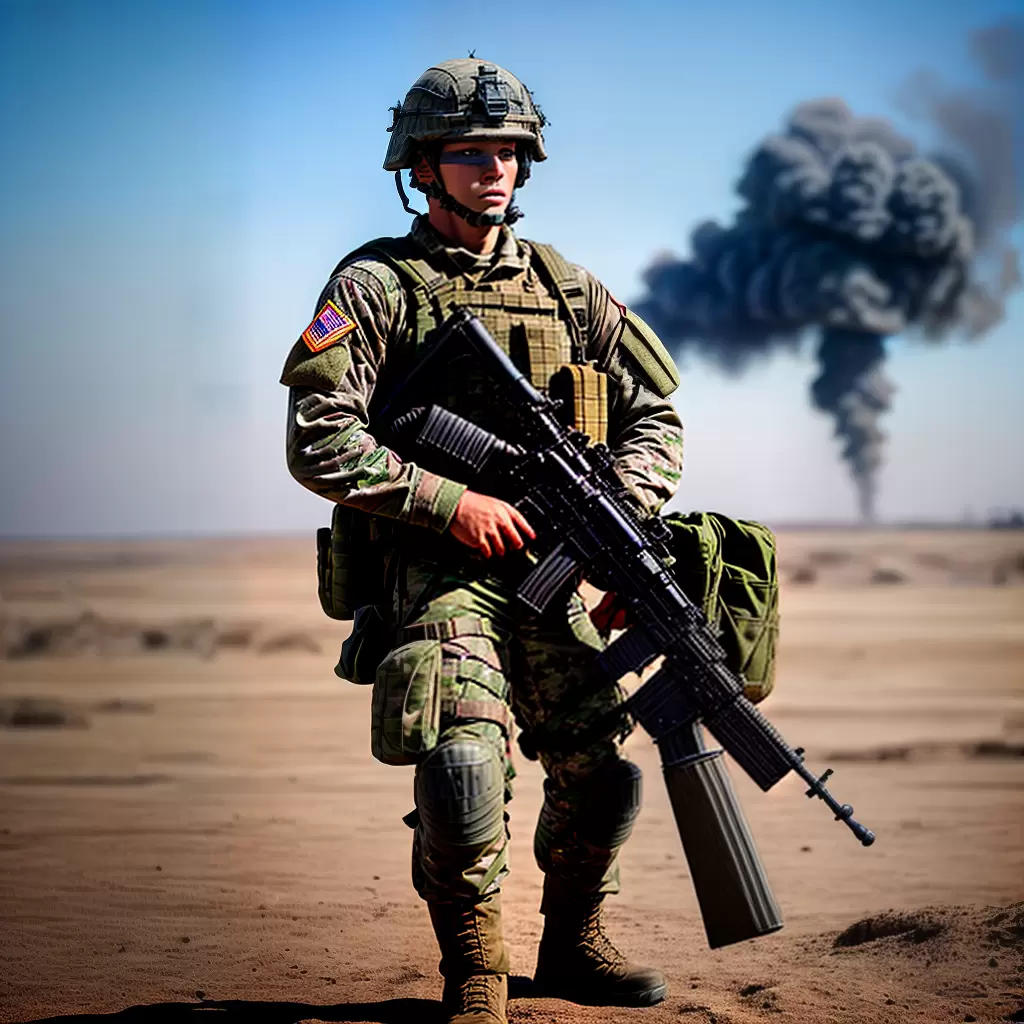 Fotos soldado combate armado guerra fumaca