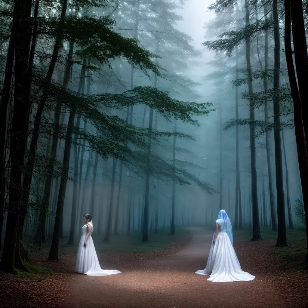 Fotos fantasma branco maquiagem floresta nevoeiro Fotos fantasma branco maquiagem floresta nevoeiro