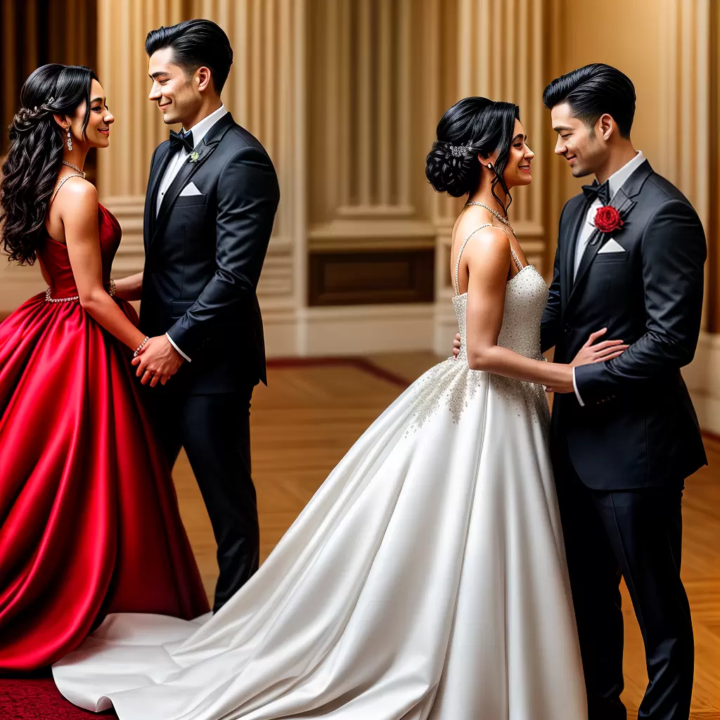 Fotos casal elegante vestido vermelho romance Fotos casal elegante vestido vermelho romance
