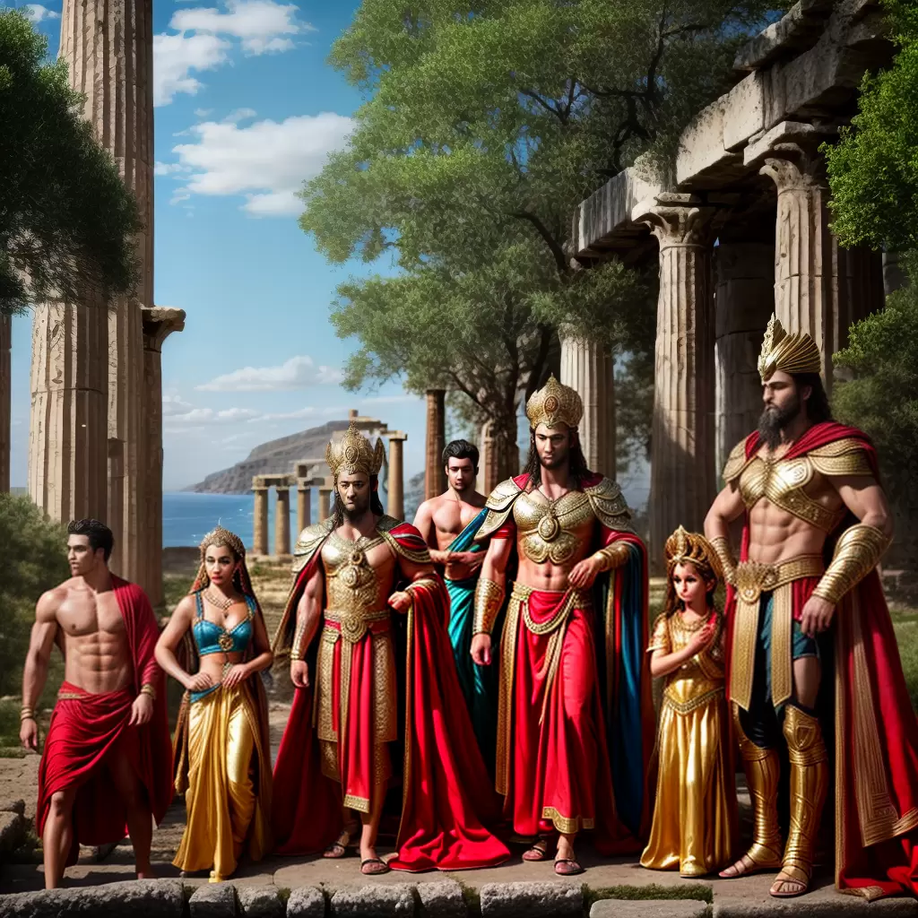 Fotos fantasias mitologia grega ruinas