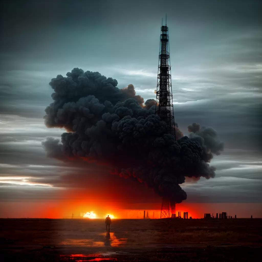 Fotos cidade destruida sobrevivente maquina gigante