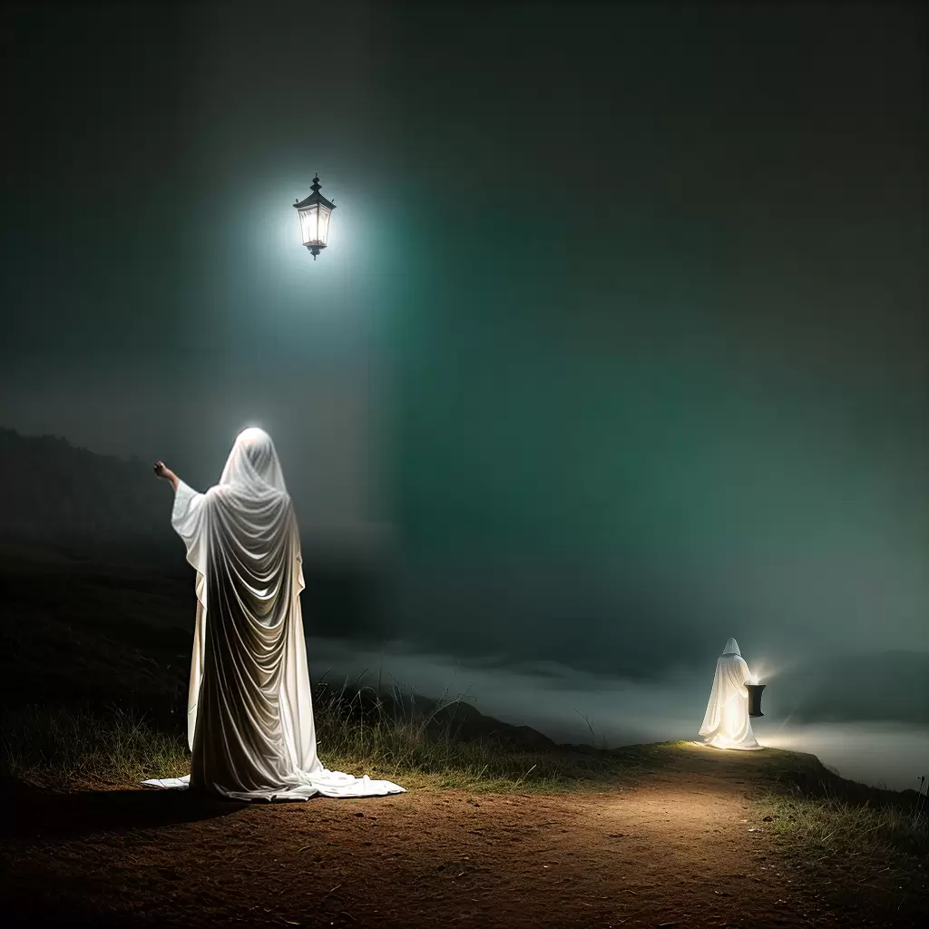Fotos fantasma branco nevoeiro lanterna