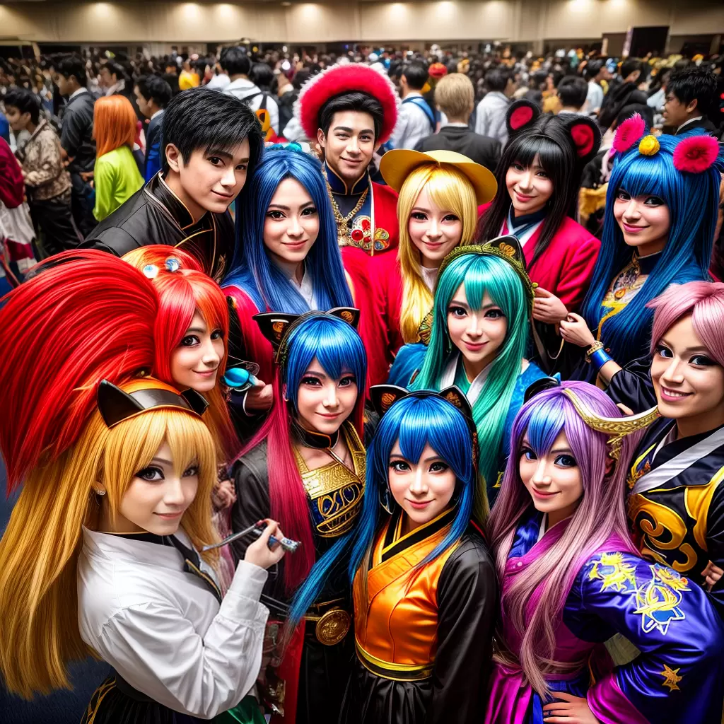 Fotos cosplay anime festa fas cores