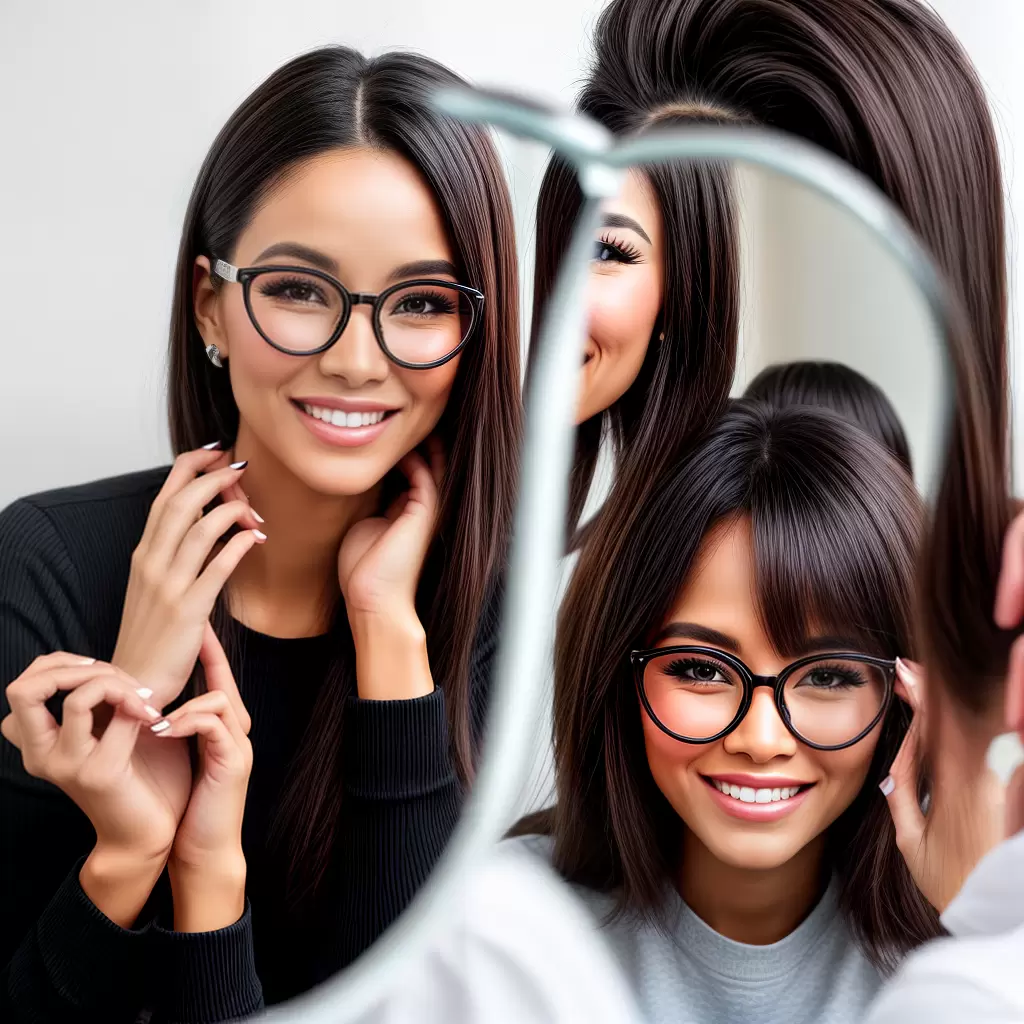 Fotos mulher oculos espelho formato coracao Fotos mulher oculos espelho formato coracao