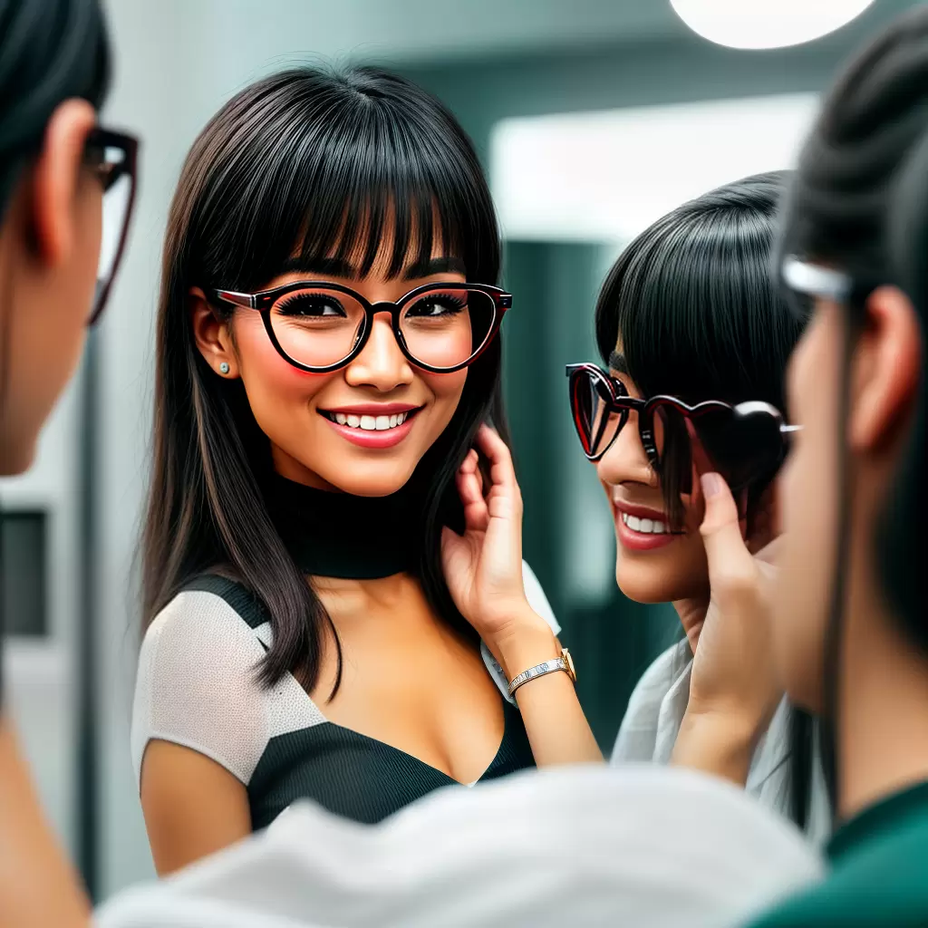 Fotos mulher oculos espelho sorriso Fotos mulher oculos espelho sorriso