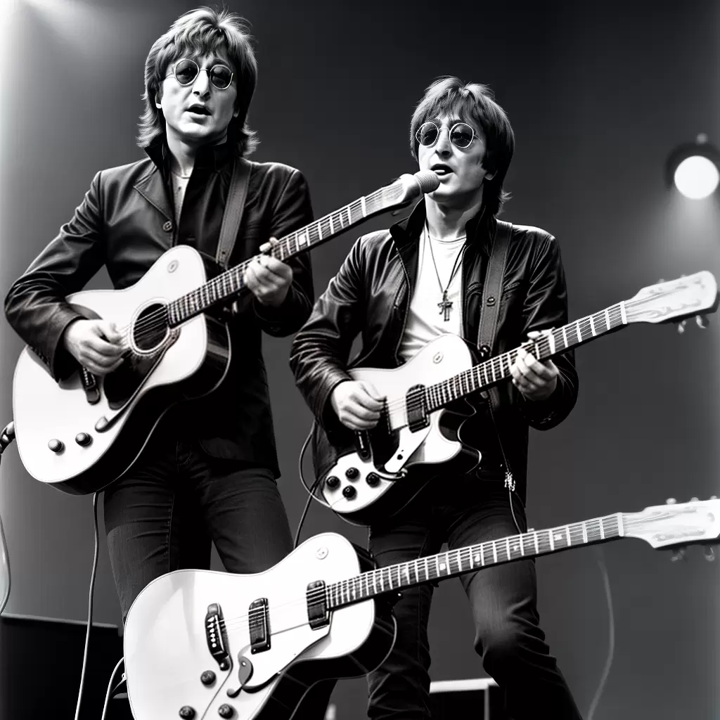 Fotos john lennon guitarra icone beatles