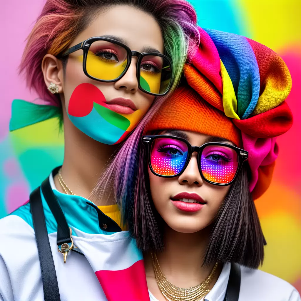 Fotos oculos estilo personalizado colorido