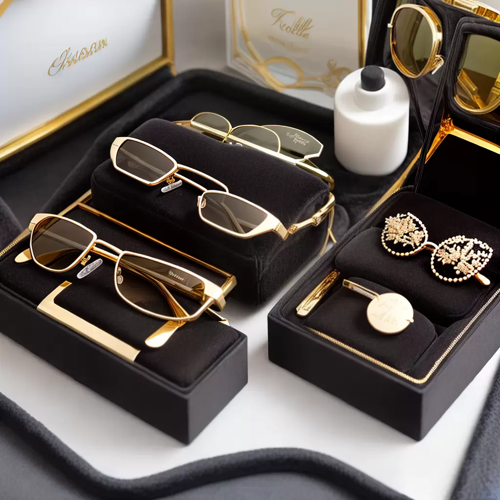 Fotos oculos designer luxo joias veludo
