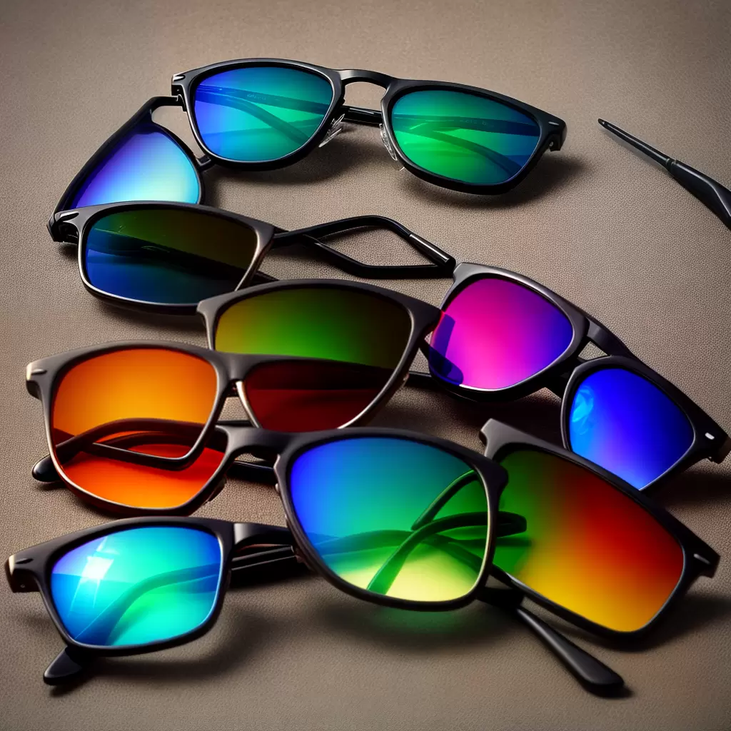 Fotos oculos sol lentes coloridas protecao